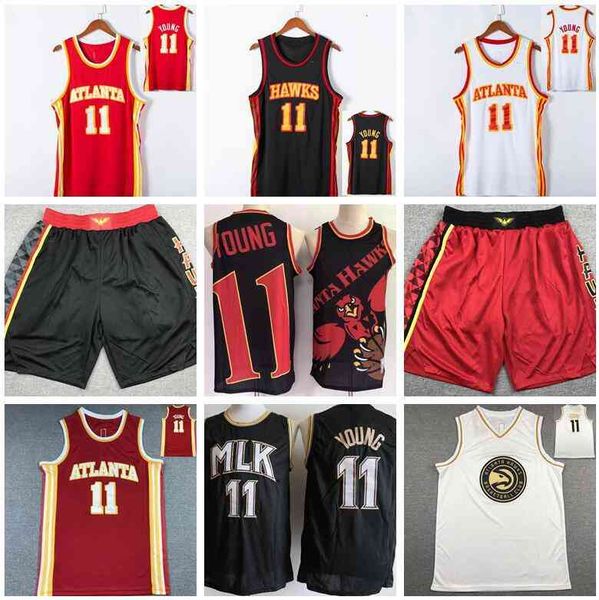 

s-2xl basketball jerseys trae men young jersey and short, Black