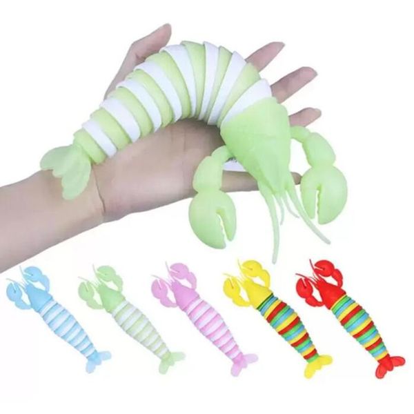 Fidget Toys Sensory Rainbow Luminous Lobster Puzzer против стресса образовательная декомпрессионная игрушка, дети, взрослые, удивлены коробкой Tikok привлекают детей
