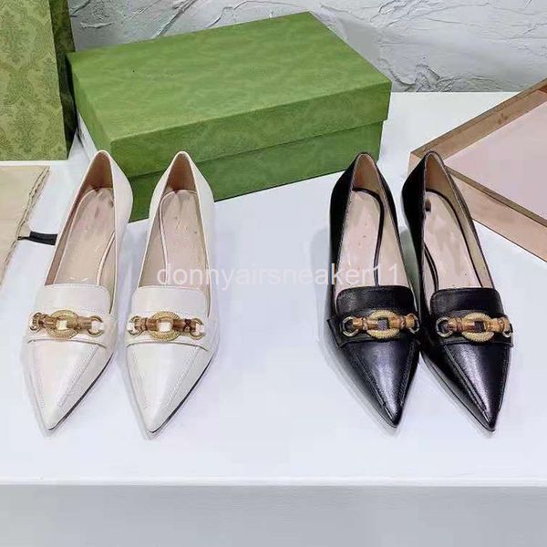

dress shoes high set women's shoes 21 college style thick heel pointed high heels leather metal chain, Black