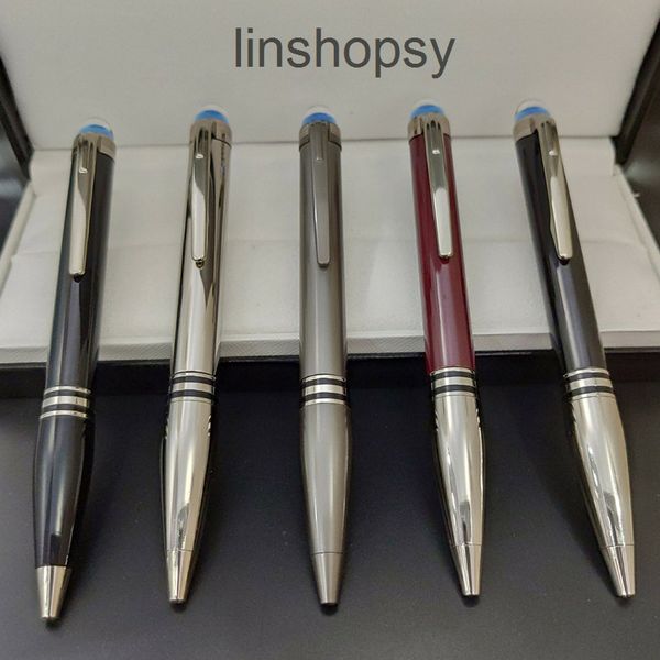 

giftpen 5a luxury pen classic round crystal ballpoint with blue signature pens noble gift metal forging comfortable writing good-gift, Blue;orange
