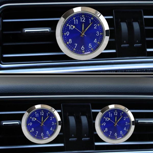 Orologi da polso 2 colori Mini orologio da auto Moda automobili luminose Orologio al quarzo adesivo interno Orologi Accessori per lo styling automobilistico Regali