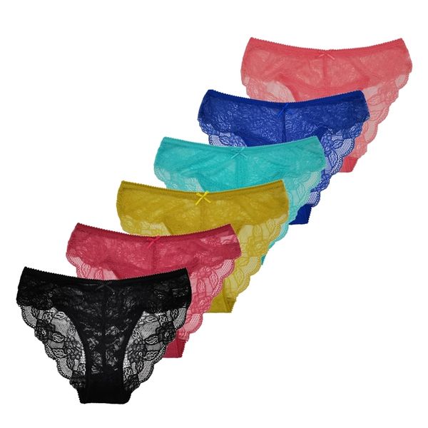 

5 pcs/set underpants lingerie women transparent lace briefs panties 89453 220511, Black;pink