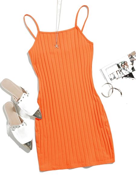 

ribbed cami bodycon mini dress p9yh#, Black;gray
