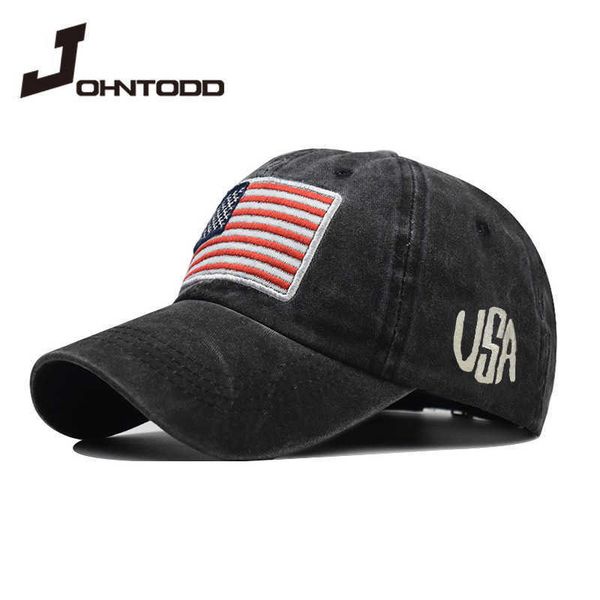 

designer hat fashion american flag camouflage baseball cap men's women's rebound cap army bone truck driver gorras, Blue;gray