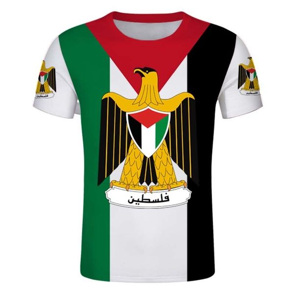 Filistin Özel Tshirt Ücretsiz Diy Palaestina T-Shirt Ple Nation Flag Amblem Tişört Ülke Takım Numarası 220609