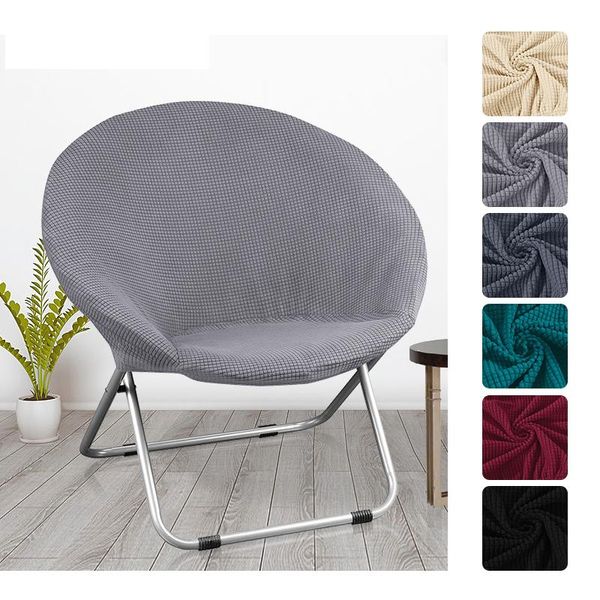 Stuhlhussen Moon Cover Stretch Runde Untertasse Freizeit Style Protector Slipcover Spandex Sitz für Outdoor Camping PartyChair