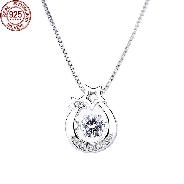 

2020 s925 sterling silver necklace pendant women's net red creative five pointe