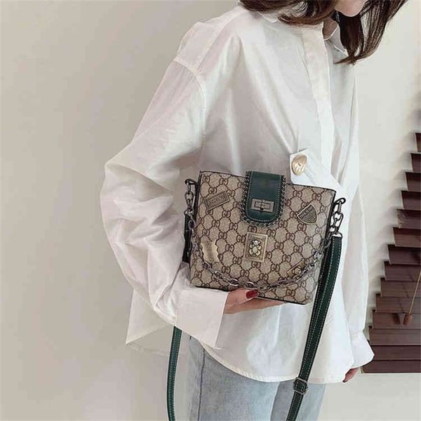 

75% off outlet store super women's shell texture light small bag bucket badge single shoulder bag