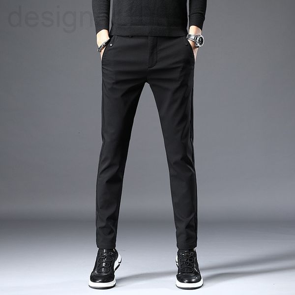 

men's pants designer leisure long pants new korean version in spring and autumn 2022, versatile trend, slim fitting, black feet uc7v