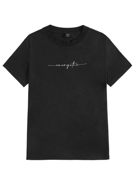 

men letter graphic tee l0wl#, White;black