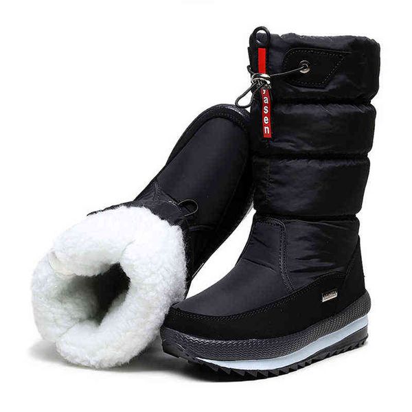 Stivali donne snowboots piattaforma inverno denshiplo impermeabile scarpe alla moda anti-slip pelliccia calda botas mujer 220805