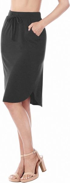 

fold over a-line flared long maxi skirt s-3xl plus size j8wp#, Black