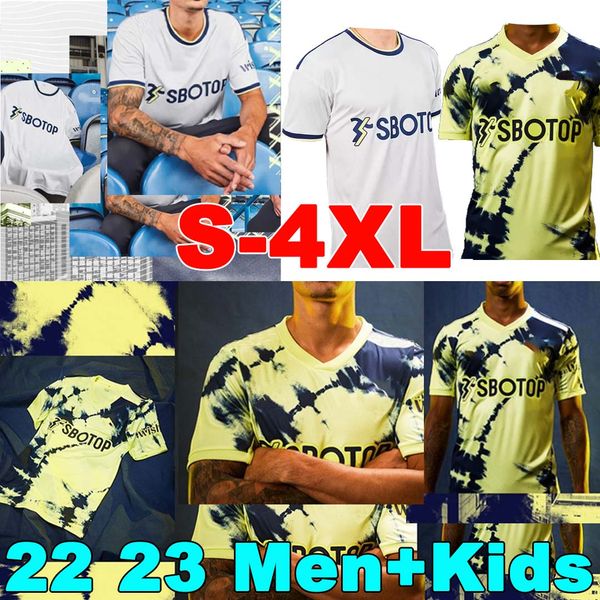 

22 23 bamford home soccer jersey t roberts harrison hernandez costa leeds unitedes alioski clarke football shirt 2022 2023 fans player versi, Black;yellow