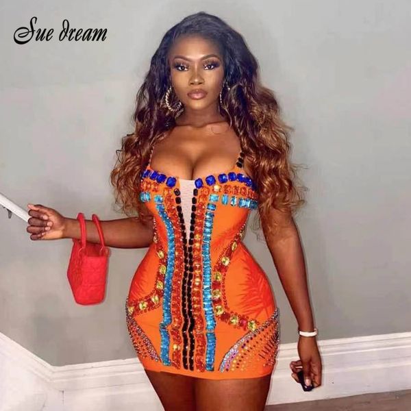 

kylie jenner women fashion tight bandage dress vestidos sleeveless orange beaded elegant designer mini dress 220506, Black;gray