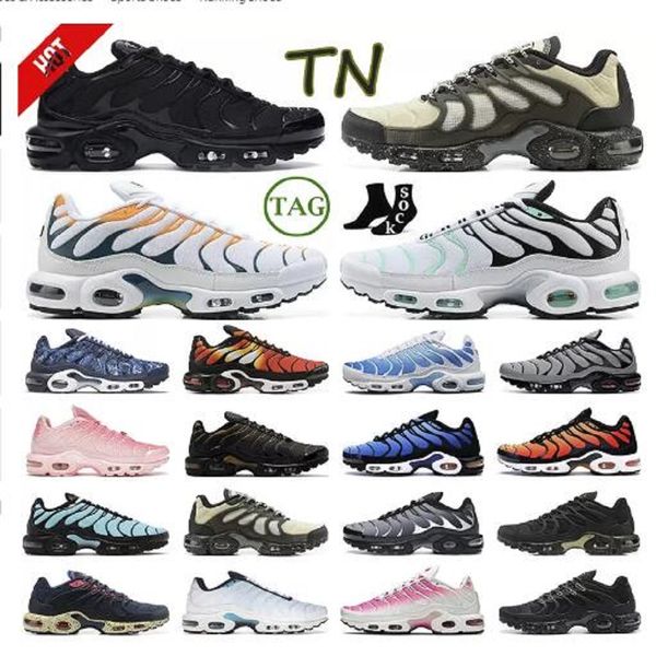 

eur40--45 tn plus running shoes men women tn 3 terrascape triple black white atlanta hyper blue aqua silver wolf grey zebra mens trainers ou