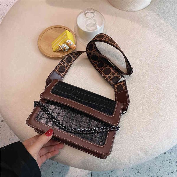

autumn winter women's trend messenger simple chain one shoulder small square bag