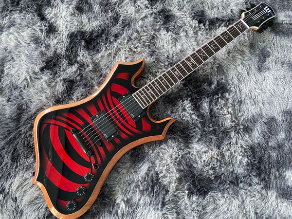 

chinese electric guitar m logo mahogany body and neck s g black hardware