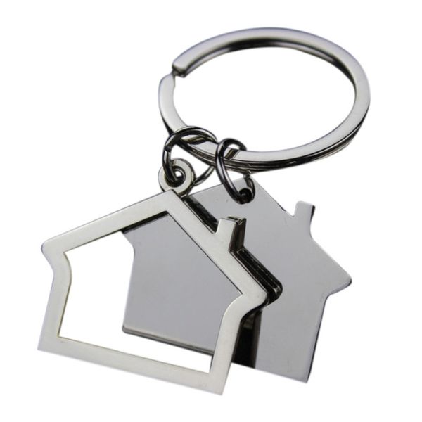 Creative House Keychain подвесной металлический металлический ключ для сжигания недвижимости Открытие подарки Key Chain Keyring Custom Logo логотип