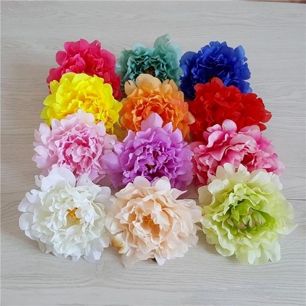 

50pcs silk peony decoration flower heads for wedding party in stock fy3591 sxjun12