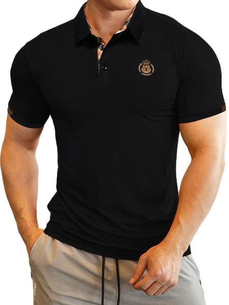 

men cartoon graphic polo shirt f07r#, White;black