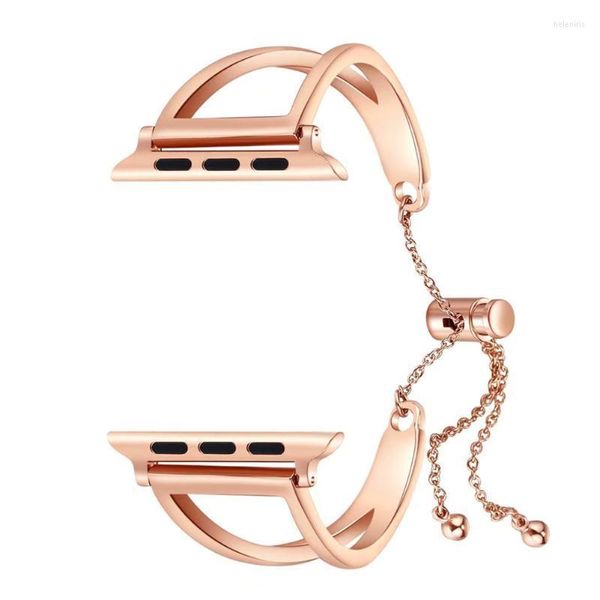 Cinturini per orologi Braccialetti per donna Cinturino per cinturino Cinturino per gioielli Bracciale con nappa Ciondolo in acciaio inossidabile 38 42mm Bracciale Hele22