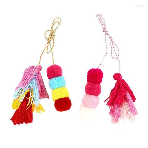 Keychains 1 PCs Tassel Keychain Bohemian Style Creative Handmade Pingente Acessórios étnicos Moda Bag Smal22