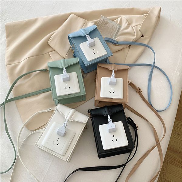 

womens fashion diagonal bags niche switch socket pu leather stitching color design shoulder bag personality creative simple western versatil