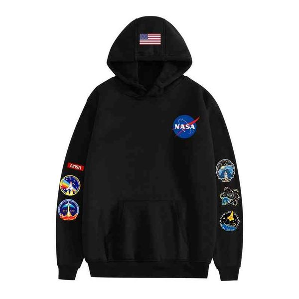 

nasa space hooded sweater men's and women's leisure sports, Black
