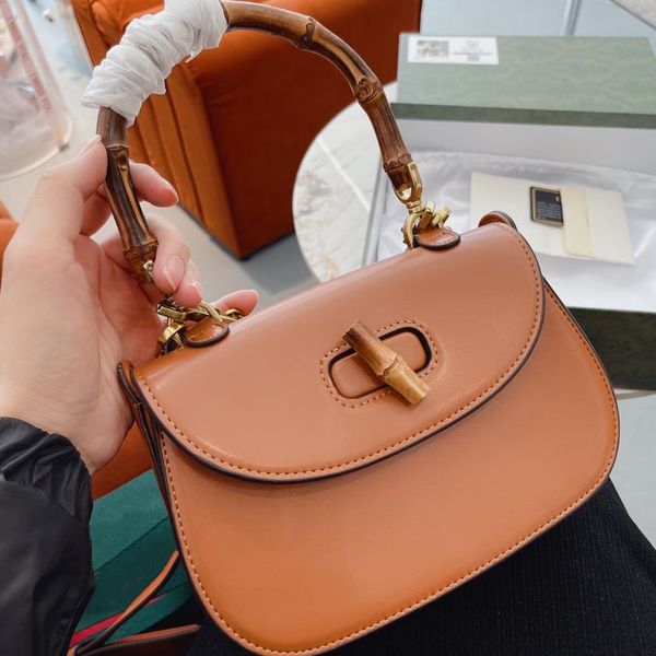 

2022 bamboo designer bag fashion women shoulder bags handbag purse genuine leather wide strap crossbody totes with quality
