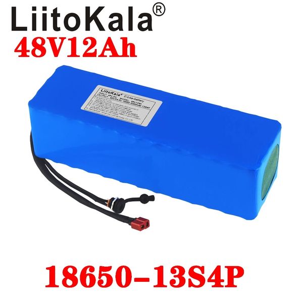 Liitokala E-Bisiklet Pil 48V 12AH 18650 Li-Ion Pil Paketi Bisiklet Dönüşüm Kiti 1000W XT60 Fiş