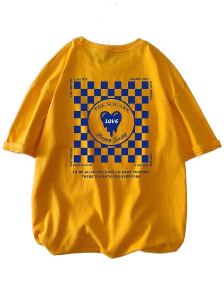 

men checker & slogan graphic tee x4r0#, White;black