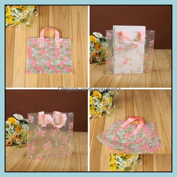 

jewelry pouches bags packaging display transparent plastic gift thicher pvc colorf clothing shop pouches 30x25cm 36x30cm wholesale ship -, Pink;blue