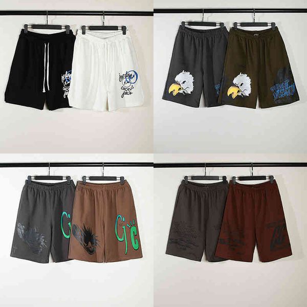 

ts street fashion in america branded mastermind skeleton trend casual cactus sports short, White;black