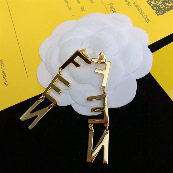 

gold earring letter printed designers luxurys casual ear studs fashion silver diamond jewelry party gift couple whole womens o206n, Golden
