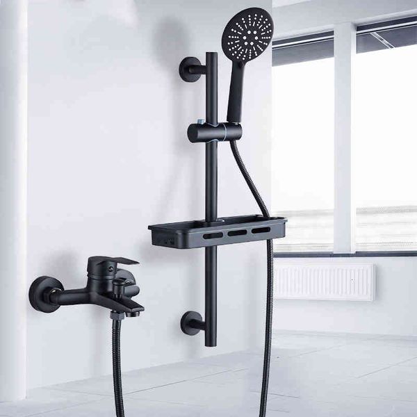 

bath accessory set fanke bathroom household split simple shower set with lifting rod basket faucet 1v73