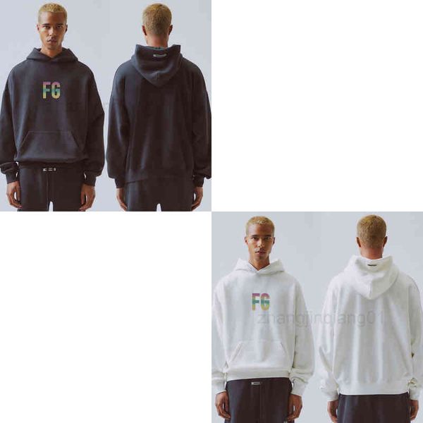 

designer hoodie oversized vintage luxe black white ess hoodie men's women's lovers reflective fg fashion loose sweater jacket