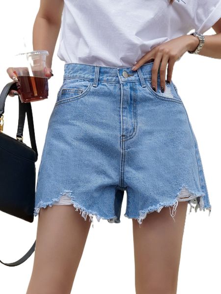 

dazy raw hem ripped denim shorts f6xo#, White;black