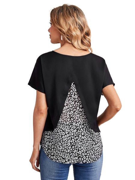 

emery rose leopard print dolman sleeve blouse u2hv#, White