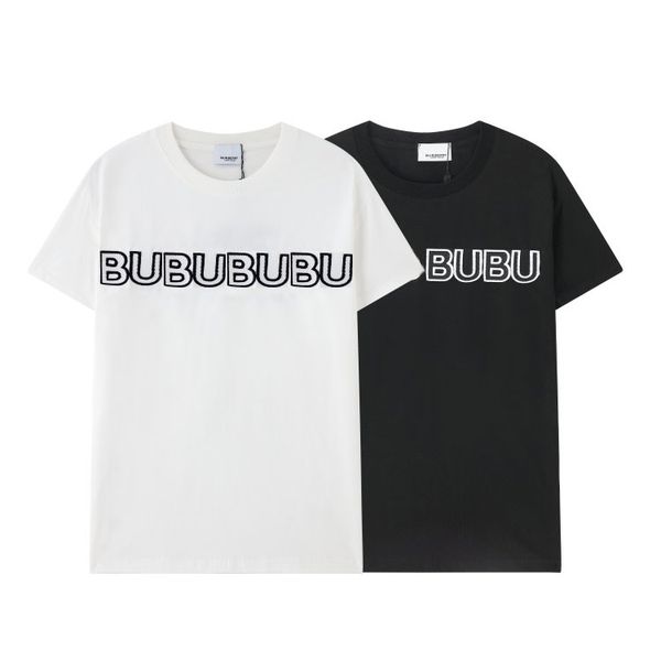 

famous designer t shirts letter print round neck short sleeve black white brief fashion men women oversized tees, White;black
