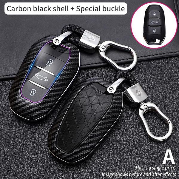 

smart remote car key fob case cover for peugeot 508 301 2008 3008 4008 407 408 citroen c5 c6 c4l cactus c3xr ds keychain keychains256j, Silver