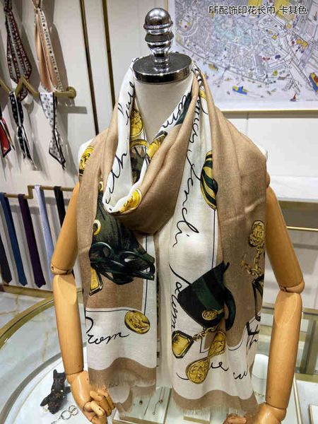 

scarves [accessory printing]f family scarf net red cashmere shawl autumn winter female, Blue;gray