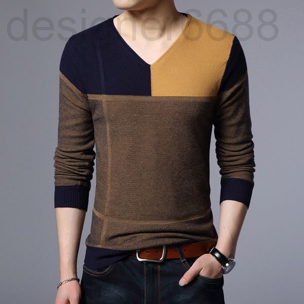 

women's sweaters designer men's spring korean sweater contrast v-neck color matching long sleeve casual bottoming shirt t5x9, White;black