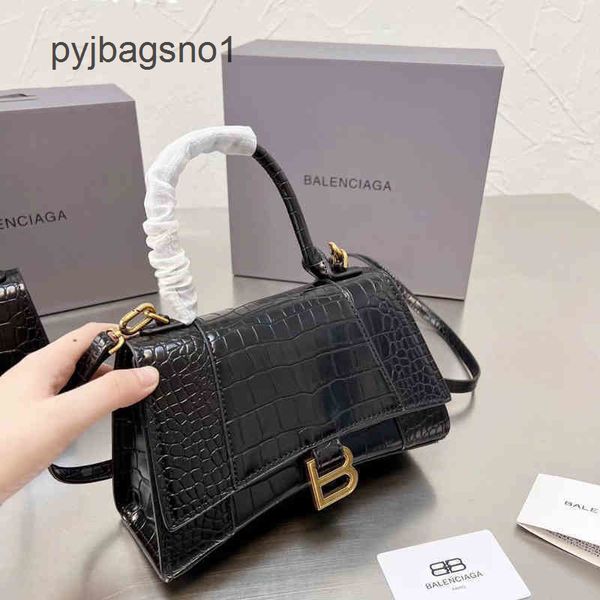 

2022ss 2022 designer classic balencigas handbags b-shaped net red leather hourglass bag crocodile pattern pari endf