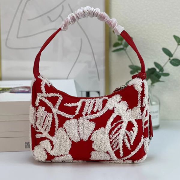 Design Schwere Handwerk Stickerei Achselhöhle Tasche Retro Dreidimensionale Kontrast Farbe Damen Neue Mode Große Kapazität Multifunktionale Handtasche