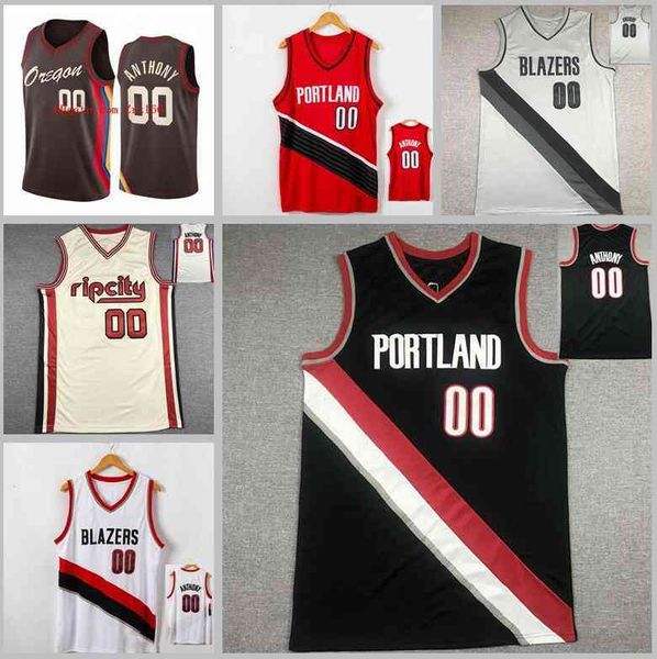 

jerseys basketball men carmelo s-2xl anthony 0 damian lillard jersey and short, Black