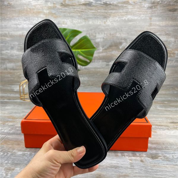 

womens summer sandals classic beach slide slippers real leather design shoe woman flip flops ladies sandali flat fashion designs open toe ca, Black