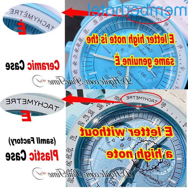 

bioceramic moonswatch swiss quqrtz chronograph mens watch so33c100 miss ion to jupiter 42mm real beige ceramic black nylon strap with box, Slivery;brown