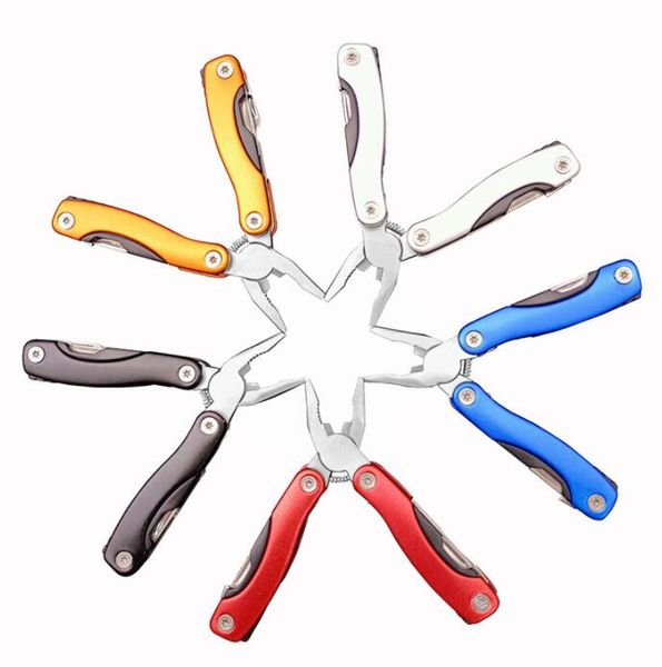 

9 in 1 foldable knife multifunctional plier portable outdoor survival stainless steel hand tools bottle wrench pliers files edc tool