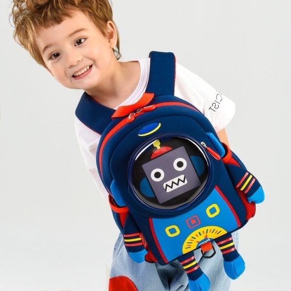 3D Roboter Taschen für Jungen Mode Design Kinder Kind Schule Rucksäcke Kinder Schultasche Mochila Escolar Y200328