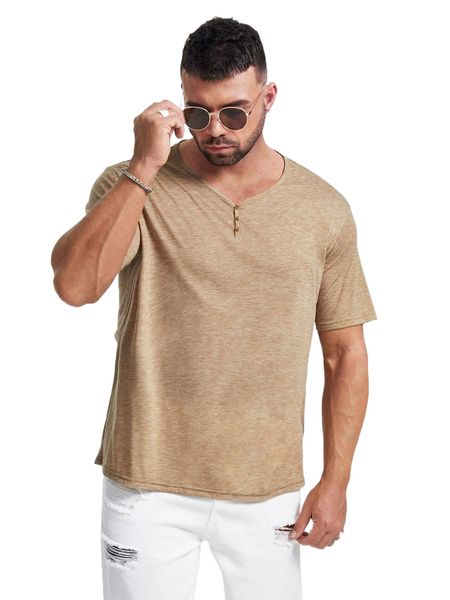 

extended sizes men button front tee 90zz#, White;black